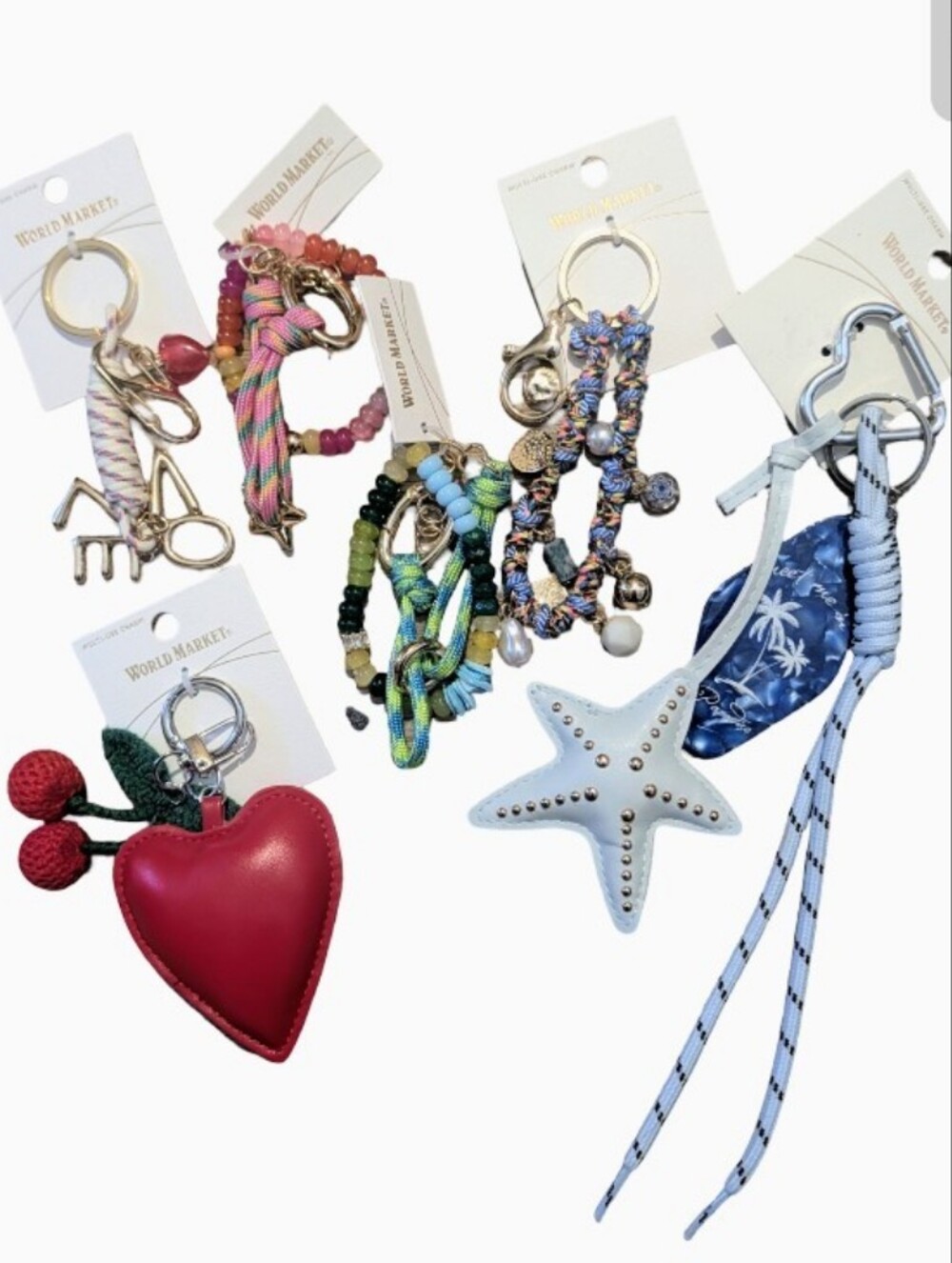 World Market Bag Charm 6pc Lot